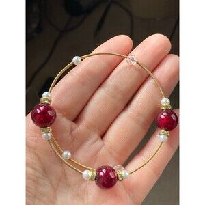 Handmade murano glass made in Italy wire bracelet